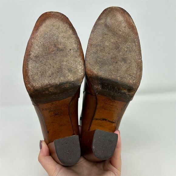 Kate Spade Women's Heeled Ankle Booties Brown Leather Buckle Strap Size 8M - Picture 11 of 16